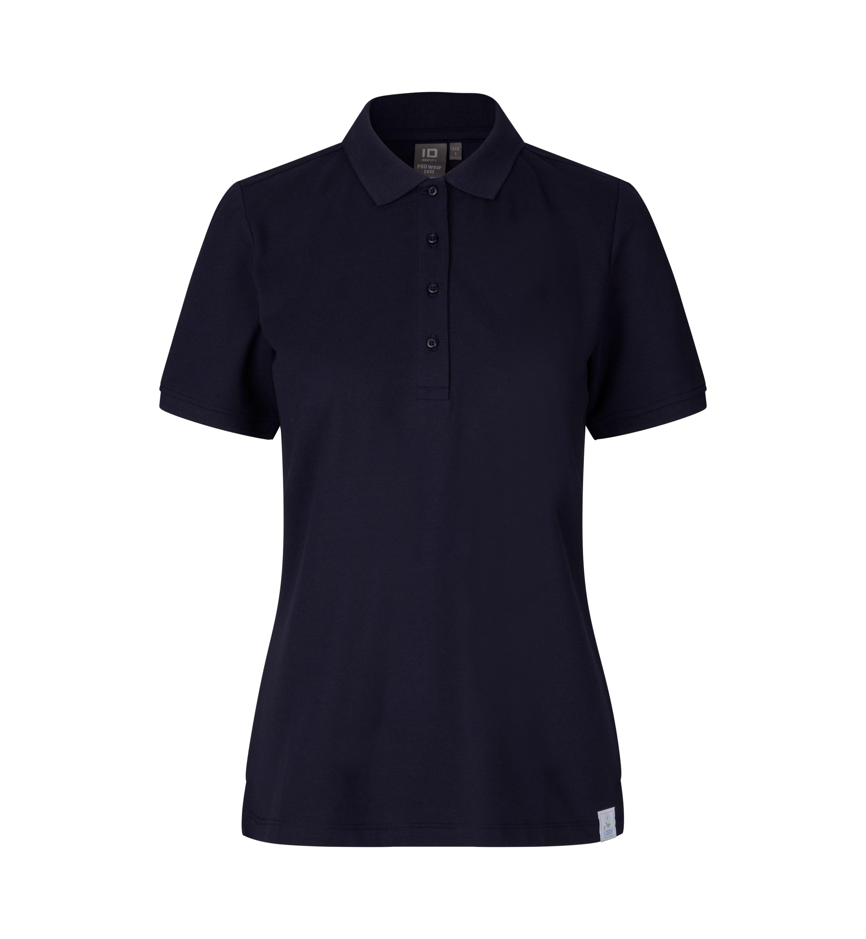 ID PRO Wear CARE Poloshirt I klassisk, dame - Genbrugs bomuld-Navy