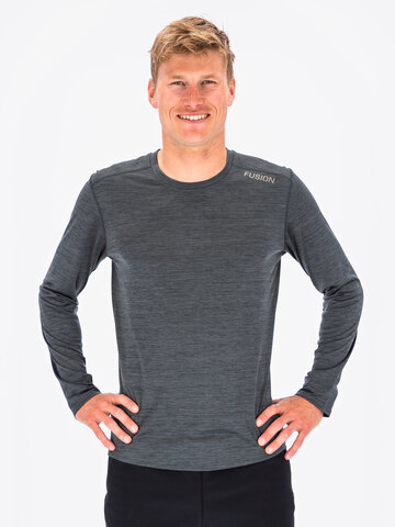 FUSION Løbetrøje, herre-Grå