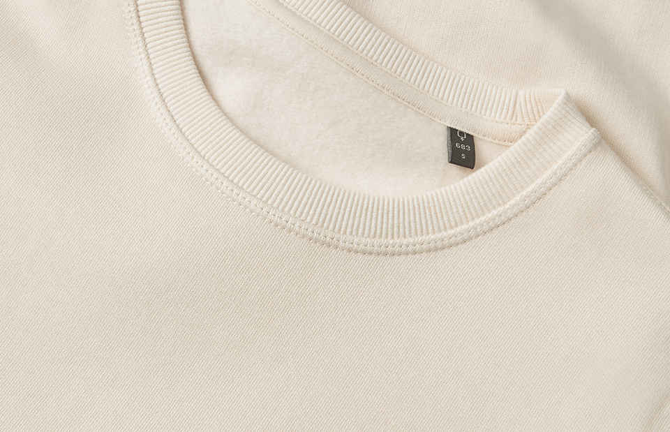 ID Økologisk O-hals Sweatshirt, dame-Off White