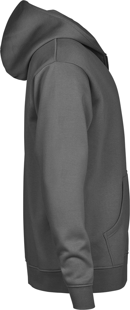 LABELFREE Urban Hooded Full Zip Sweatshirt, Tee Jays - 70% Økologisk Bomuld-Grå