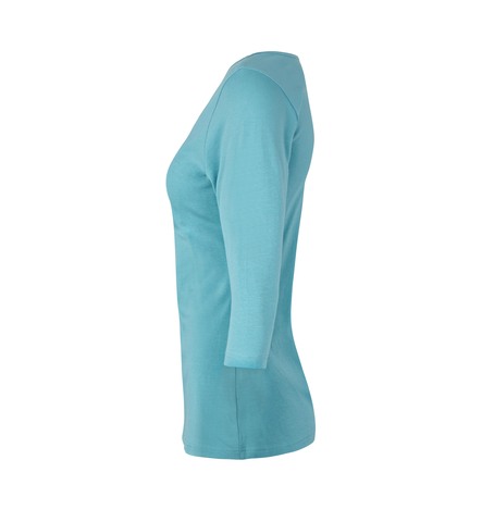 ID Stretch T-shirt ¾ ærmet, dame-Lyseblå