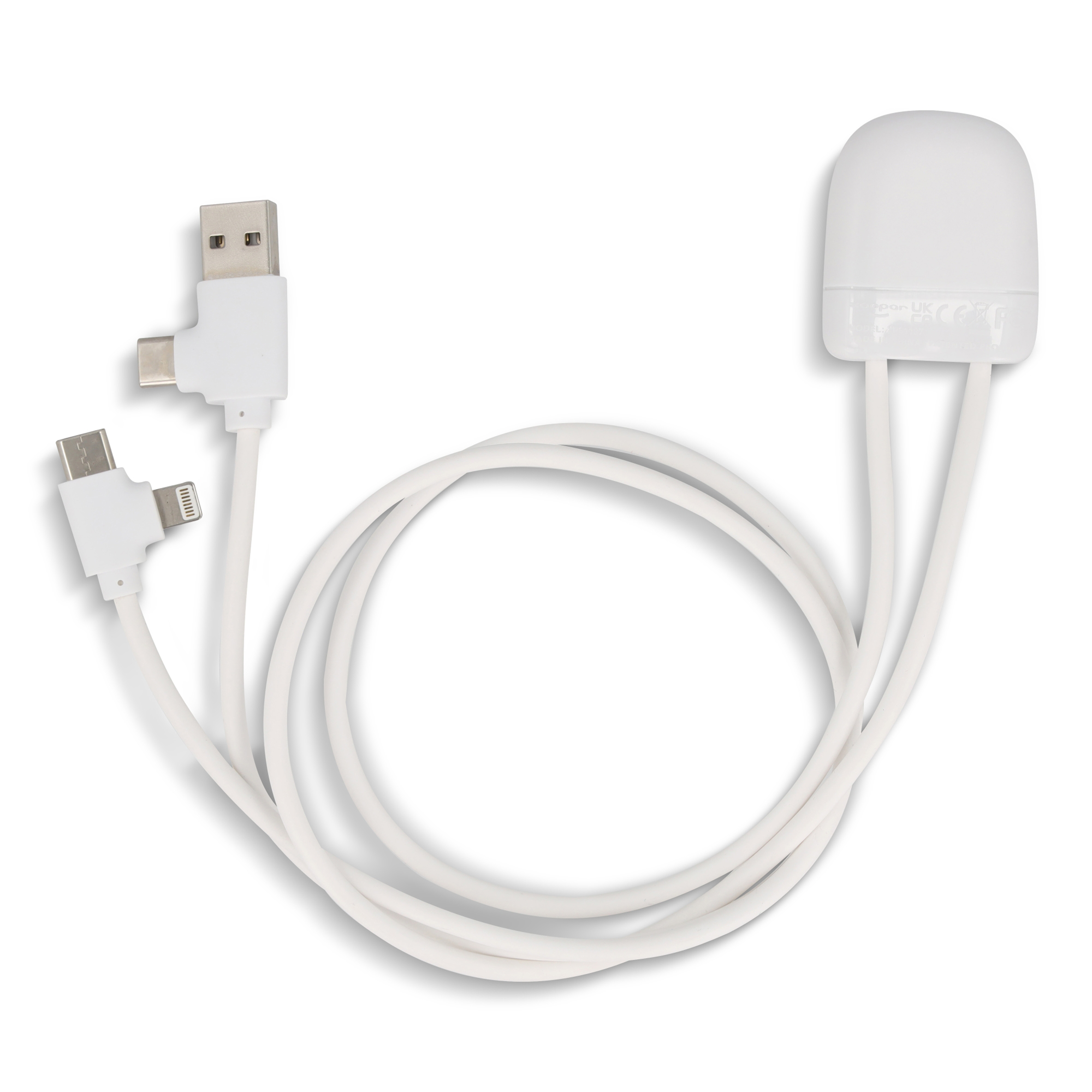 Xoopar Ice-C GRS Charging cable - rPet-Hvid