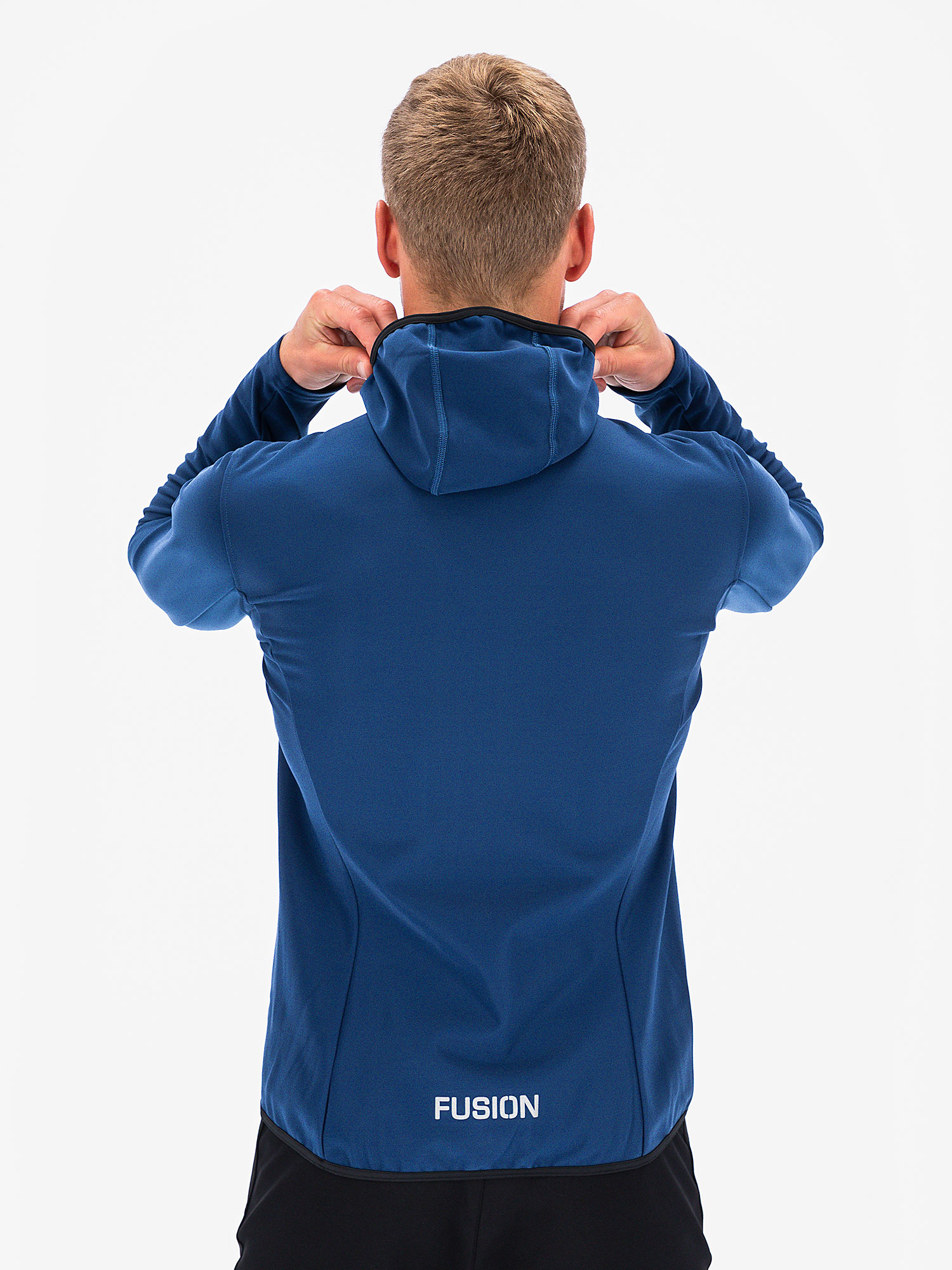 FUSION Recharge Hoodie, Herre-Blå