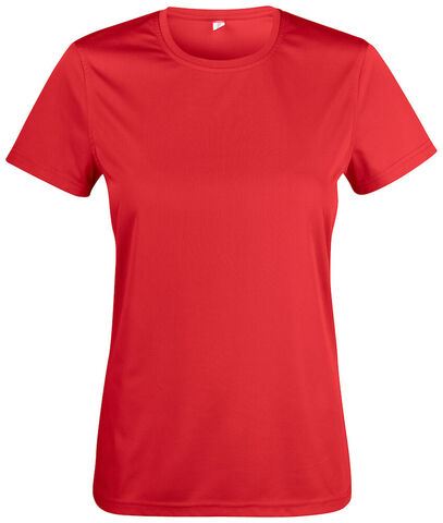 CLIQUE Basic Active-T, Dame, Spun Dyed-Rød
