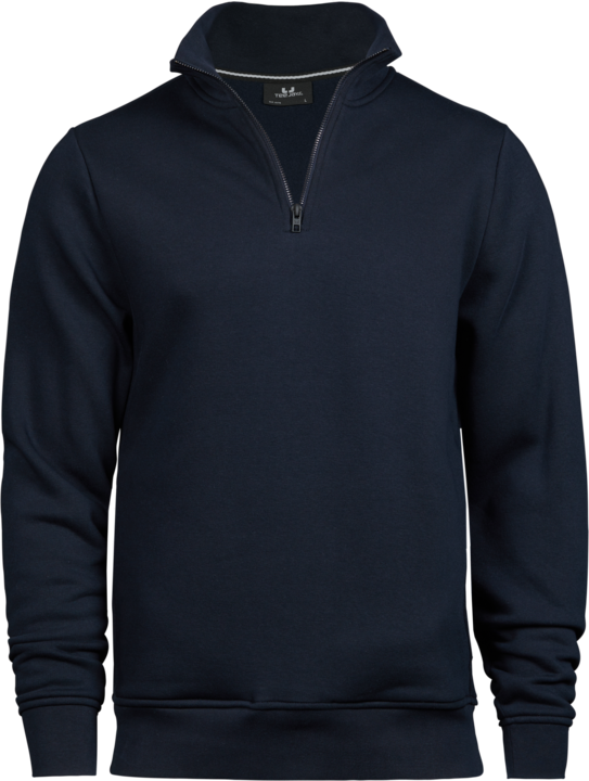 TEE JAYS Sweatshirt med kort lynlås-Navy