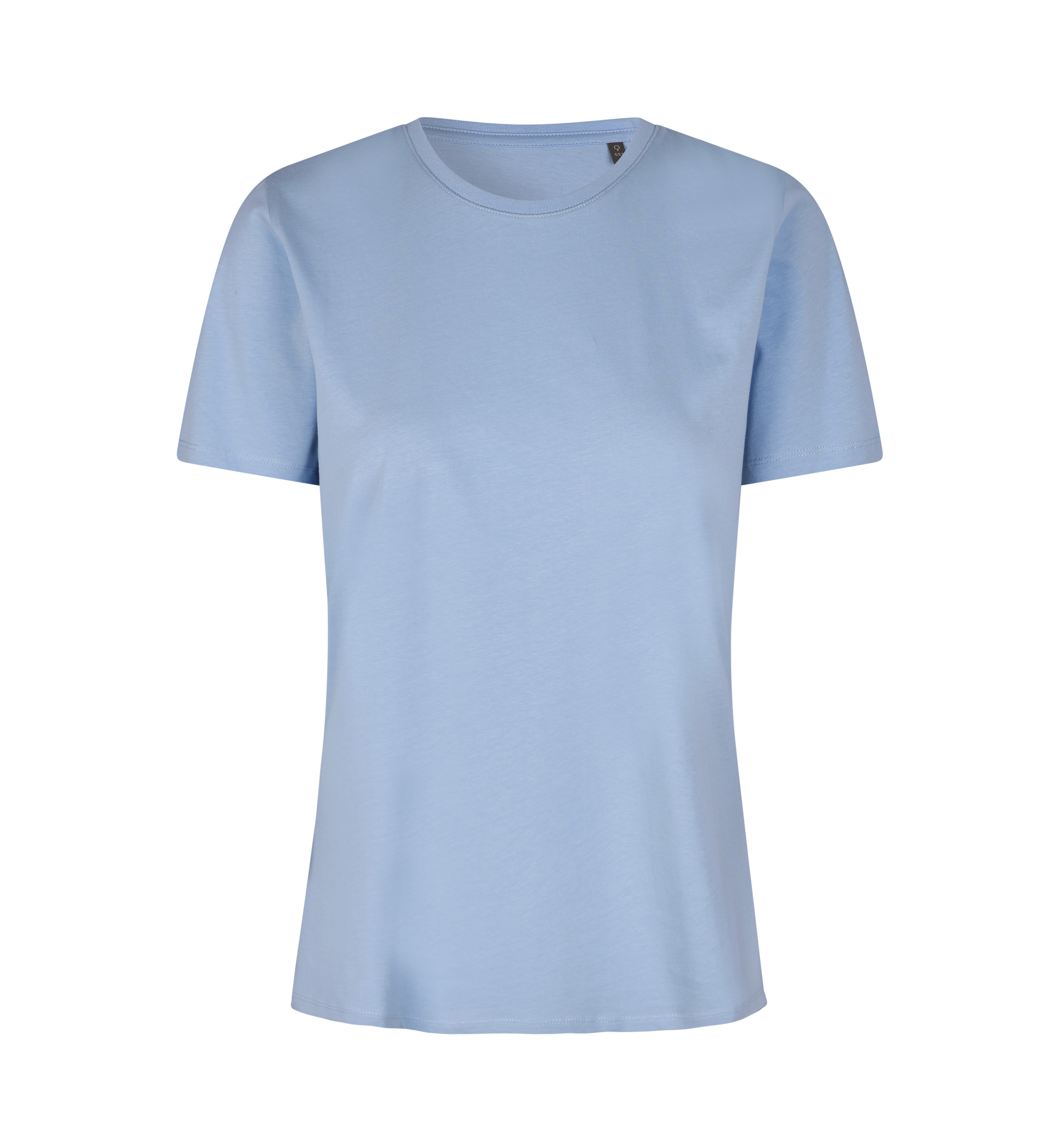 ID Økologisk O-hals T-shirt, dame-Lyseblå