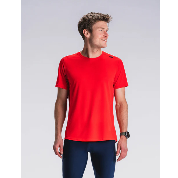 FUSION Mens Run T-shirt-Rød
