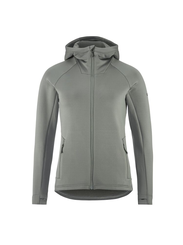 CRAFT ADV Explore Power fleece Hood, Dame - rPet-Grøn