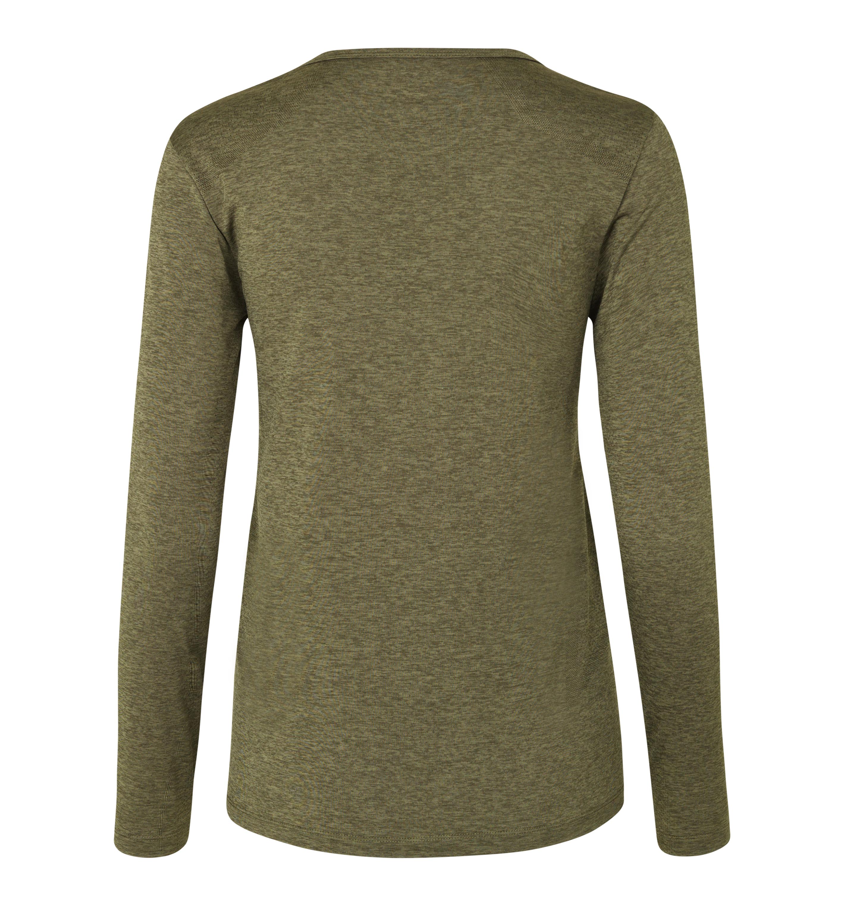 GEYSER long-sleeved T-shirt, seamless, dame - rPet-Oliven