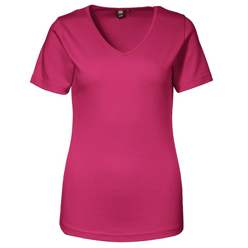 ID Interlock T-shirt Dame - V-hals-Pink