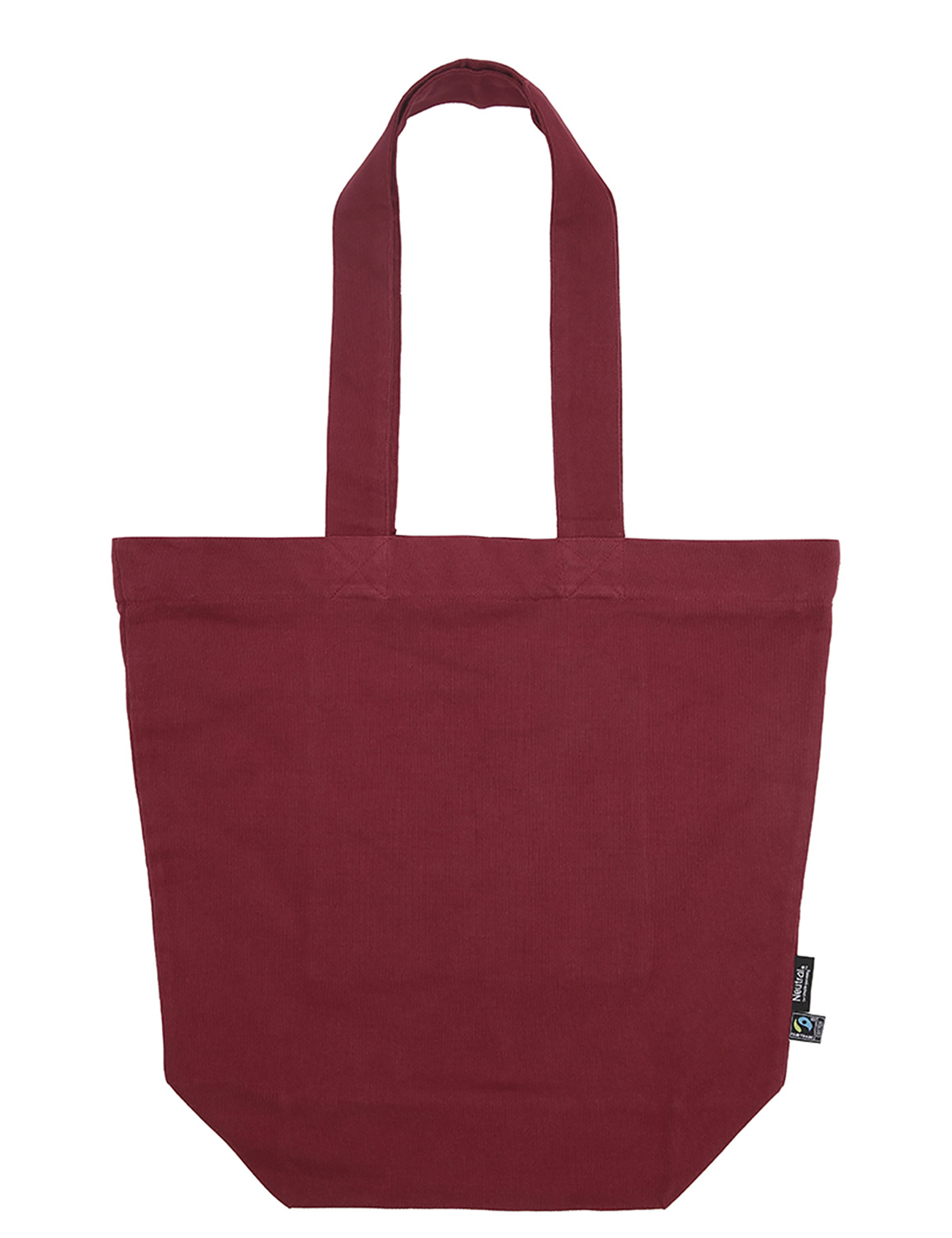 NEUTRAL Panama Totbag m. lynlås - 100% Økologisk Fairtrade Bomuld-Bordeaux Rød