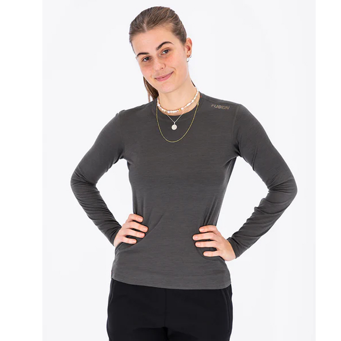 FUSION, Womens Merino 150 LS-Grå