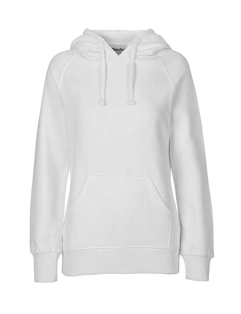 NEUTRAL Hoodie, Dame,  100% Økologisk Fairtrade Bomuld-Hvid