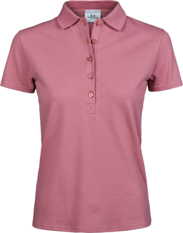 TEE JAYS Ladies Luxury Stretch Polo, Økologisk, dame-Rosa