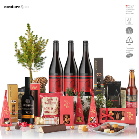 Red Christmas with port - XXL Gaveæske