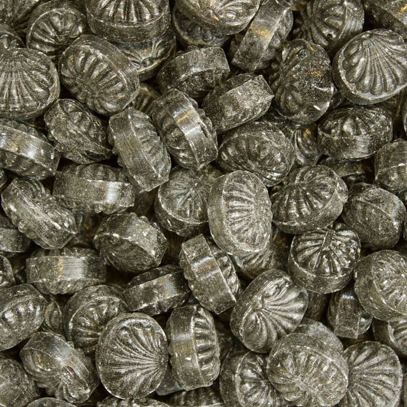 Plastic dåse med Labels på side og låg.-Lakrids