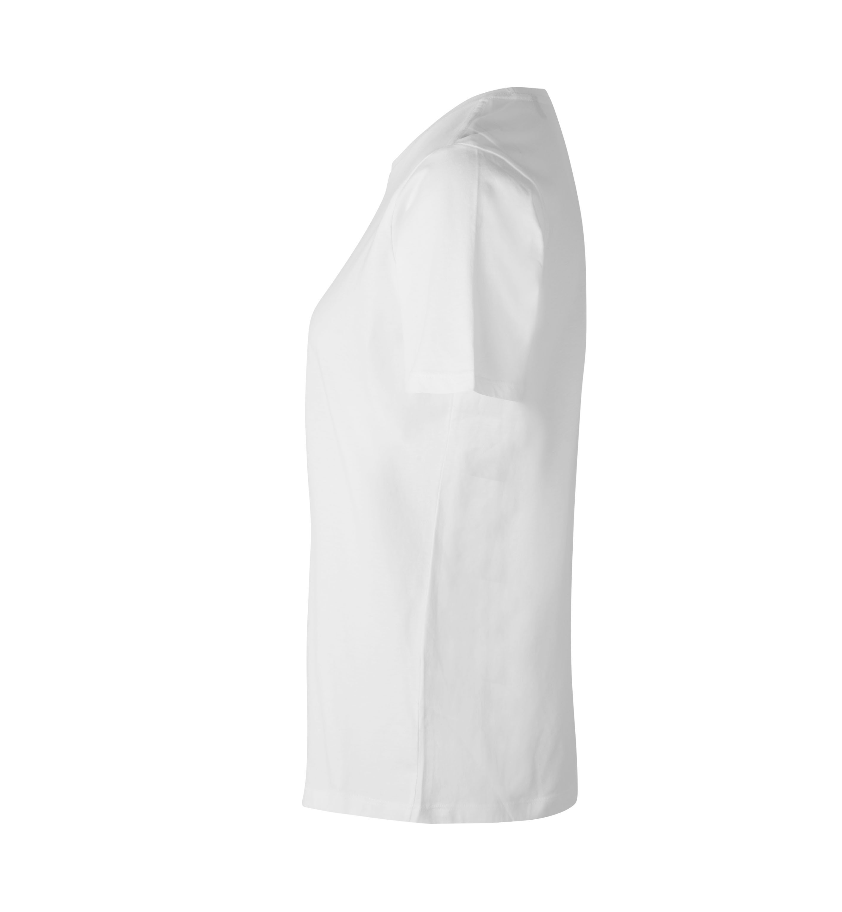 ID Økologisk O-hals T-shirt, dame-Hvid