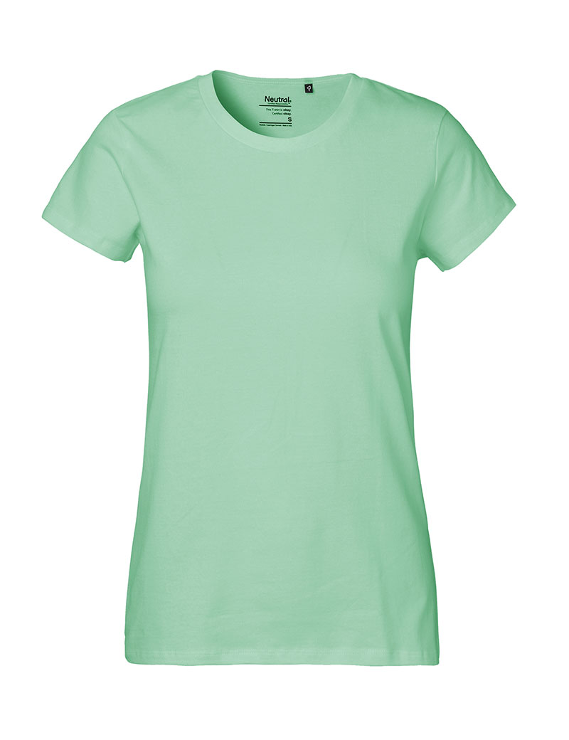 NEUTRAL Classic Dame T-shirt, 100% Økologisk Fairtrade Bomuld-Mint