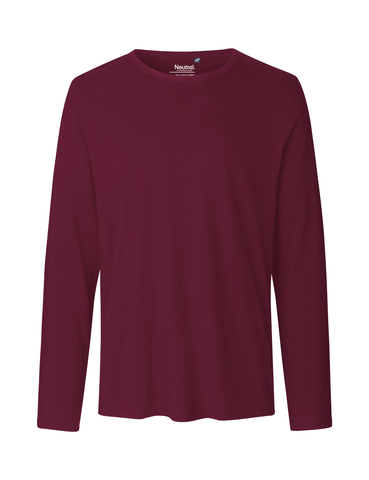 NEUTRAL Langærmet T-shirt, 100% Økologisk Fairtrade Bomuld-Bordeaux Rød