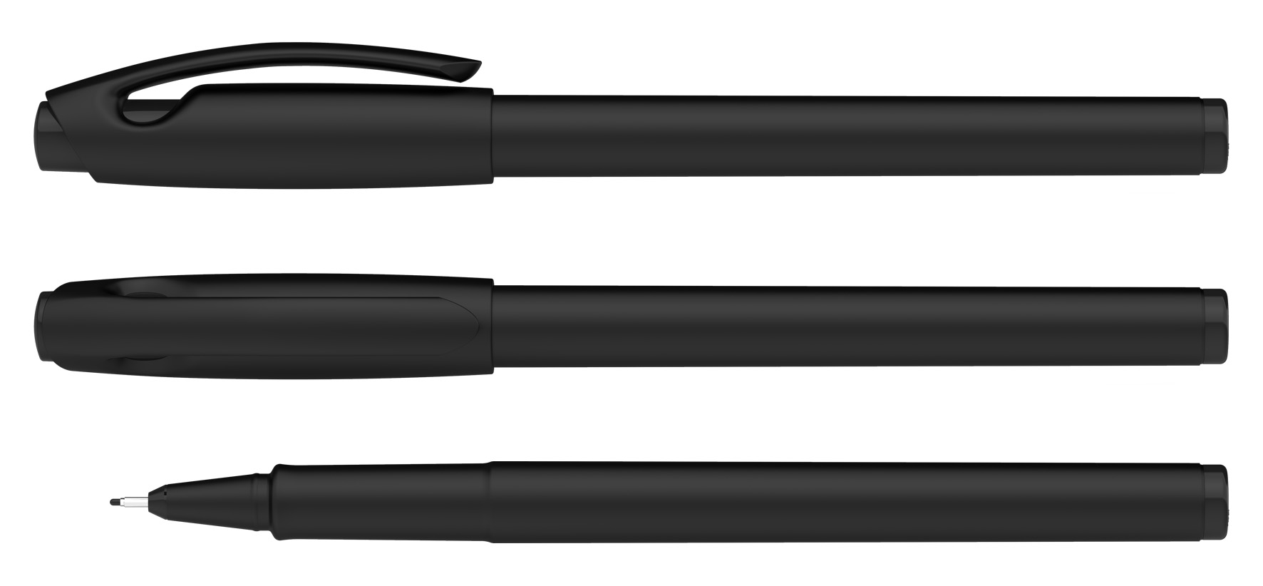 SCHNEIDER Fineliner , Marker, Topliner 967 - Recycling-Sort m Sort blæk