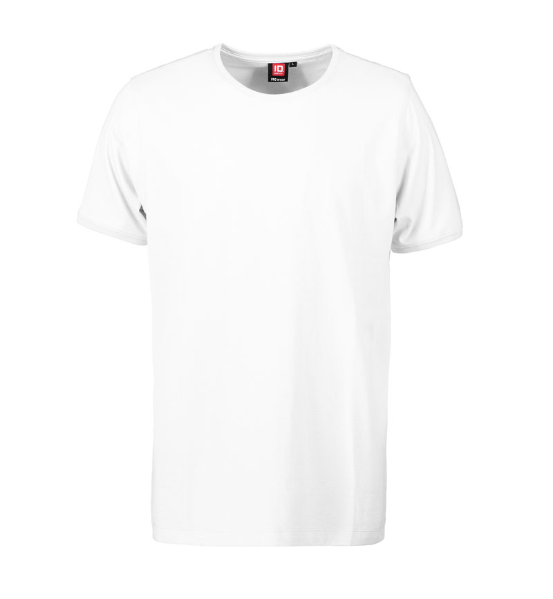 ID PRO wear CARE O-hals T-shirt, herre - RPET-Hvid