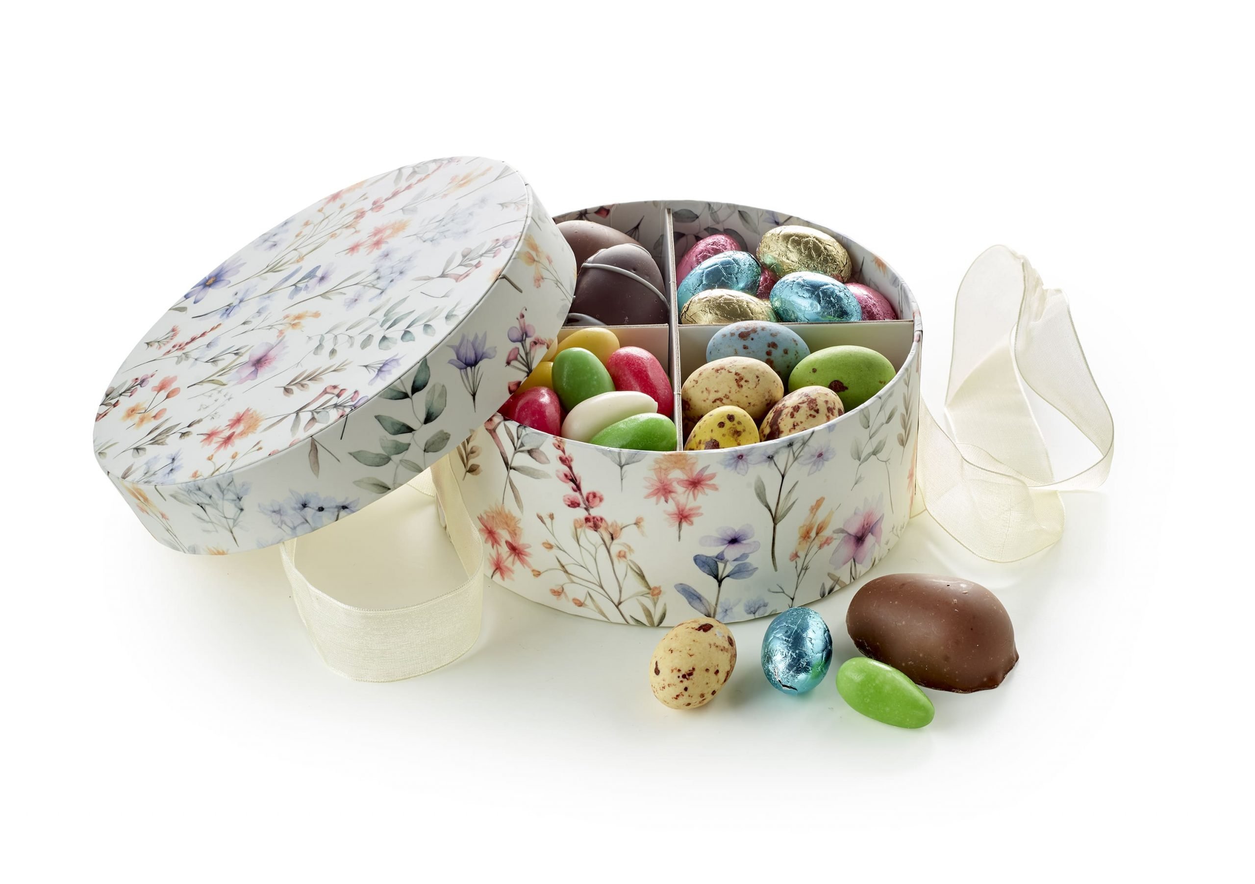 Rund Hatteæske, Familieæske, 400 g.