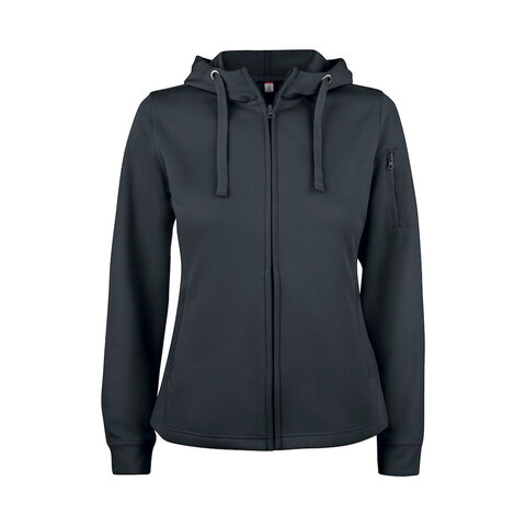 CLIQUE Basic Active Hoody Full Zip Dame - Spun Dyed-Sort