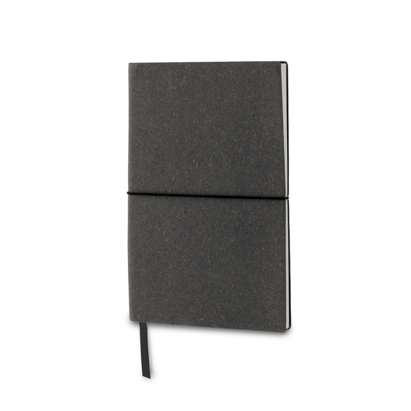 Notesbog - Genanvendt læder-Mørkegrå