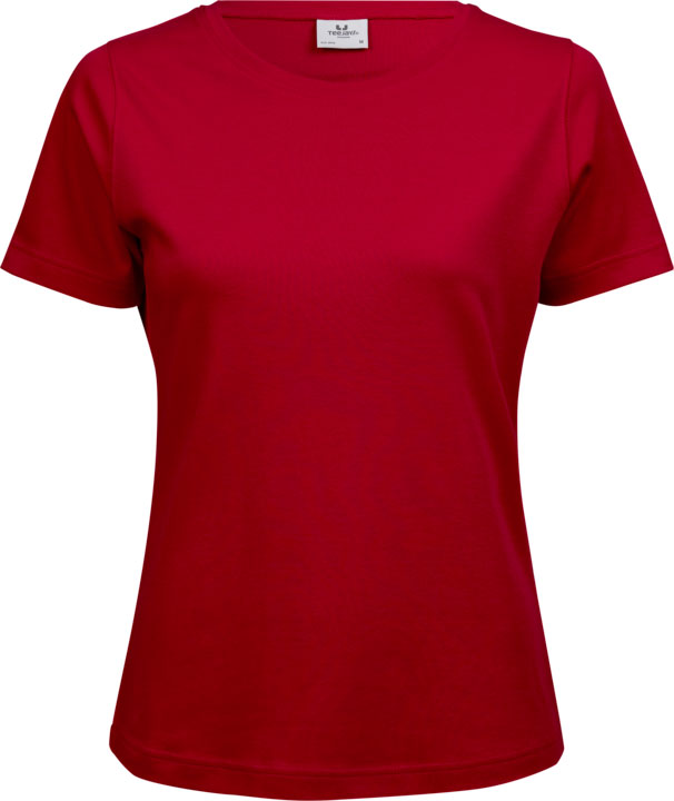 TEE JAYS Interlock t-shirt - Økologisk, dame-Rød