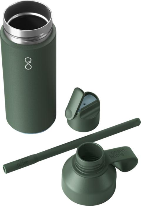 Ocean Bottle GO 500 ml isoleret vandflaske - Genbrugs Stål Termoflaske-Grøn