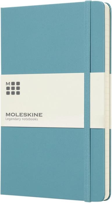 MOLESKINE Classic L hardcover Linieret - Certificeret Papir-Petrol