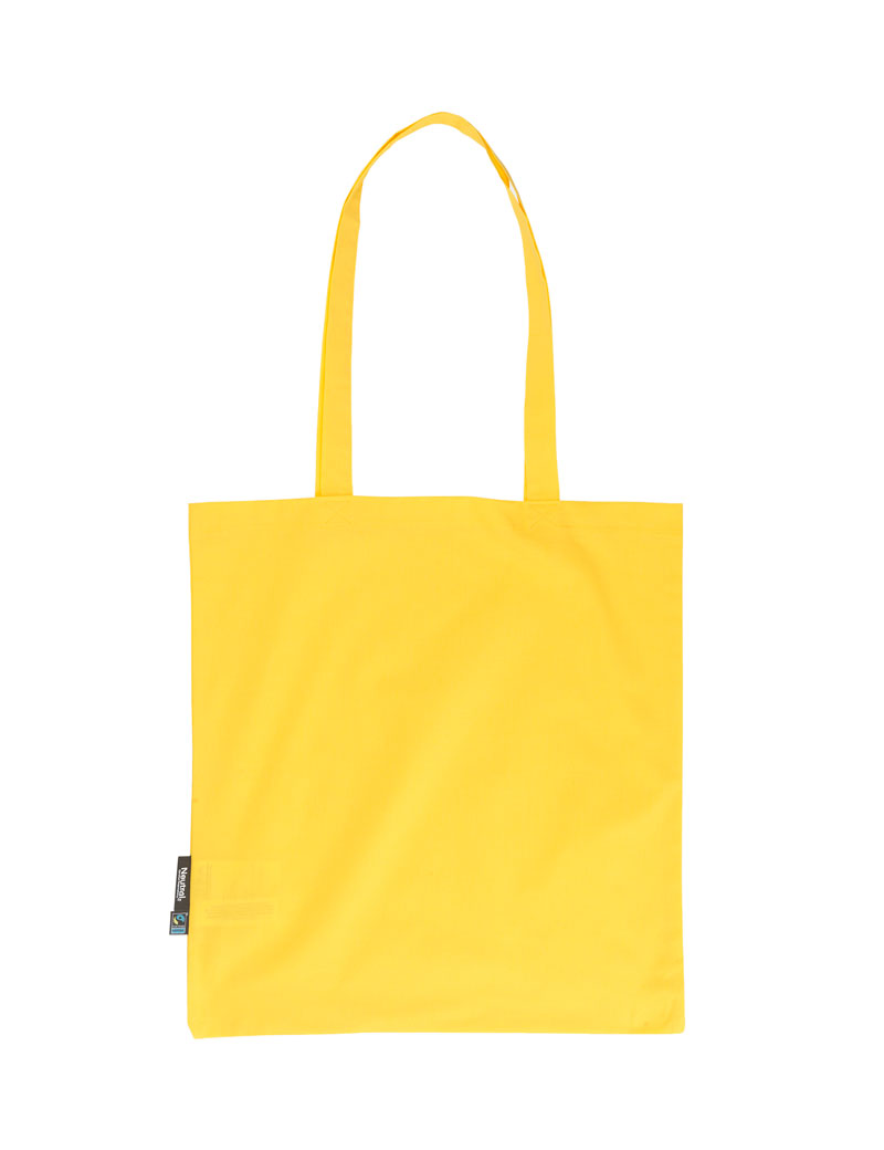 NEUTRAL Shopper med Lange Stropper, 100% Økologisk Fairtrade Bomuld-Gul