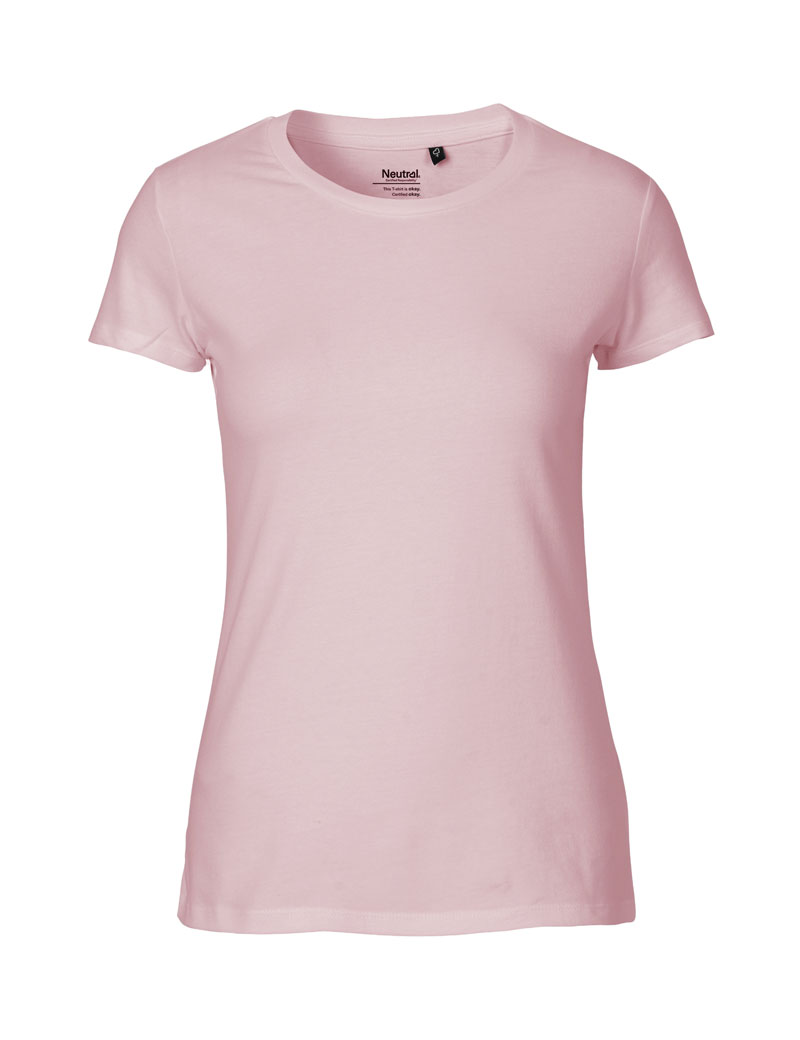 NEUTRAL Fit Dame T-shirt, 100% Økologisk Fairtrade Bomuld-Lyserød
