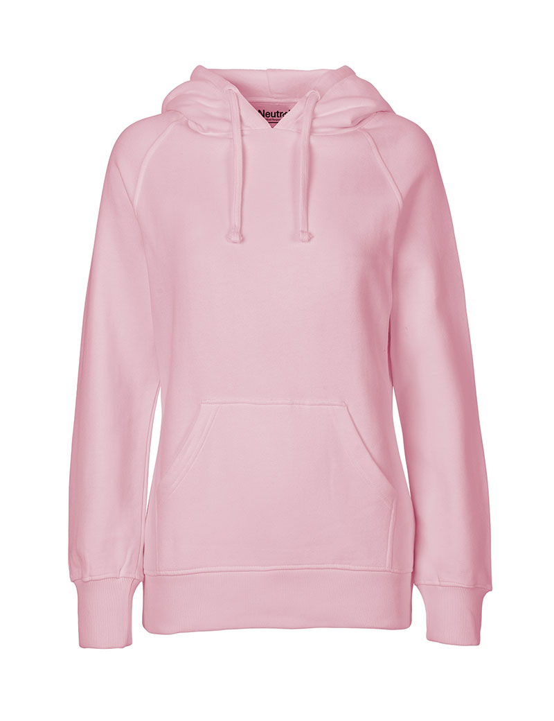 NEUTRAL Hoodie, Dame,  100% Økologisk Fairtrade Bomuld-Lyserød