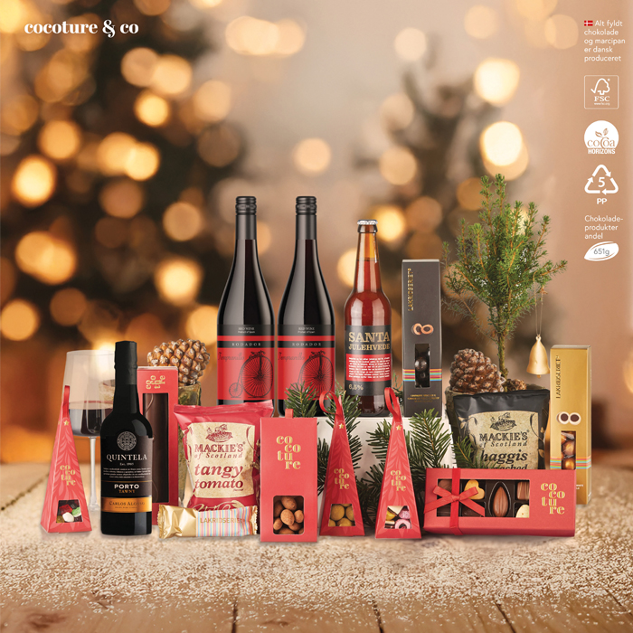 Red Christmas with port - XL Gaveæske-