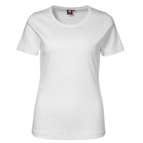 ID Interlock T-shirt Dame-Hvid