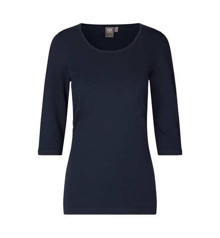 ID Stretch T-shirt ¾ ærmet, dame-Navy