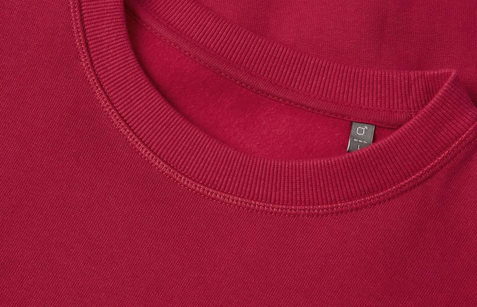 ID Økologisk O-hals Sweatshirt, herre GOTS-Rød