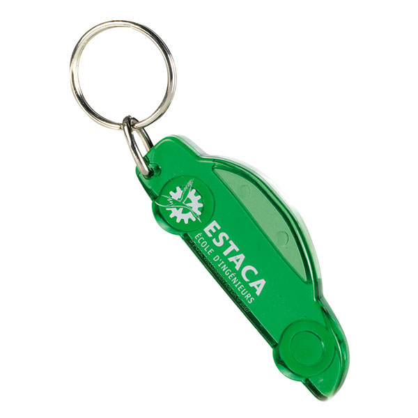 Bil Nøglering - Genbrugs Akryl-Grøn