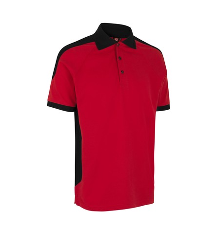 ID PRO Wear poloshirt kontrast-Rød