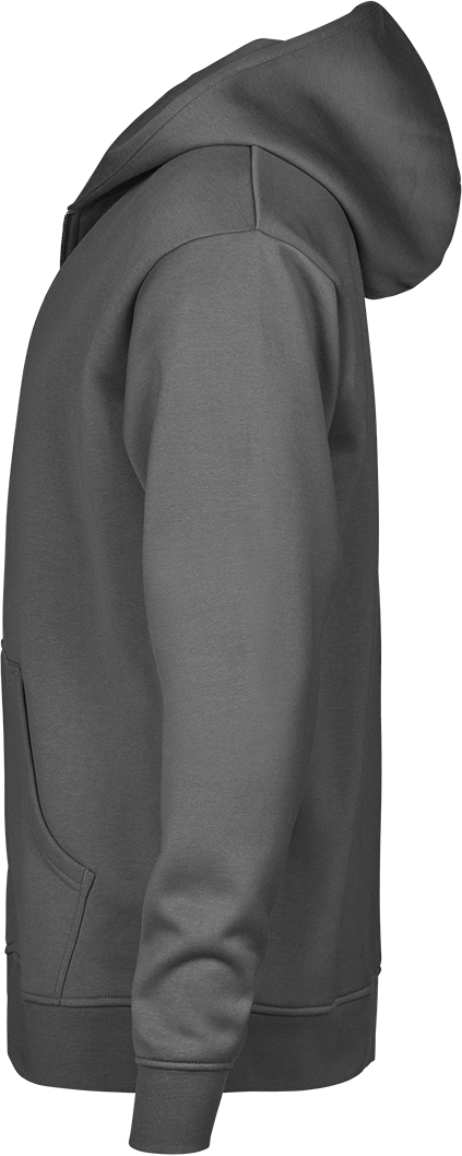 TEE JAYS Urban Hooded Full Zip Sweatshirt - Økologisk Bomuld-Grå