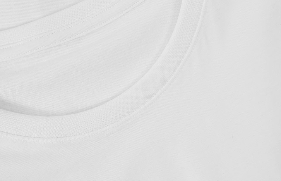 ID Økologisk O-hals T-shirt, herre-Hvid