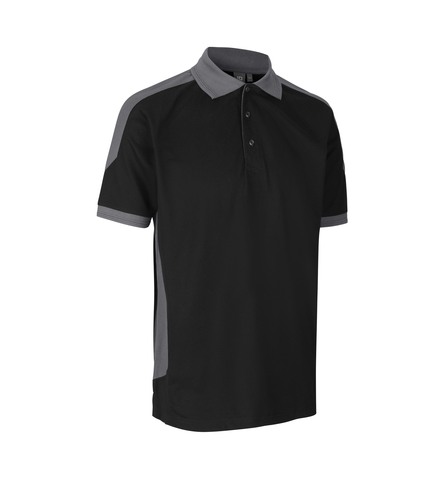 ID PRO Wear poloshirt kontrast-Sort