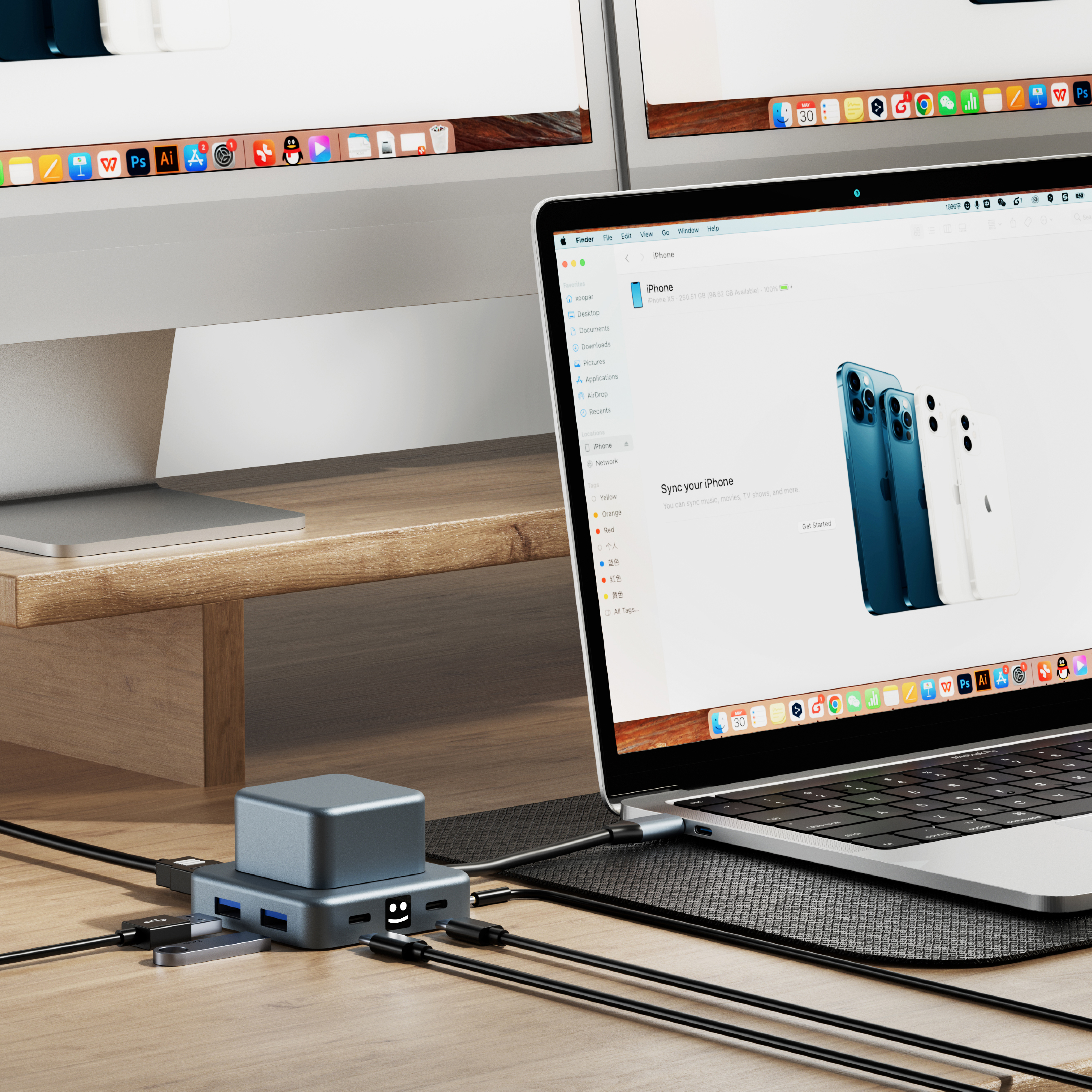 Xoopar GRS Cubbi Hub - Genanvendt aluminium-Grå
