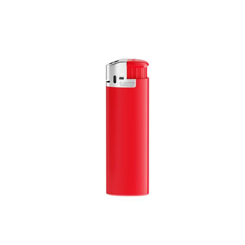 BIC® J38 Chrome Hood Lighter Incl. 1-farvet tryk-Rød
