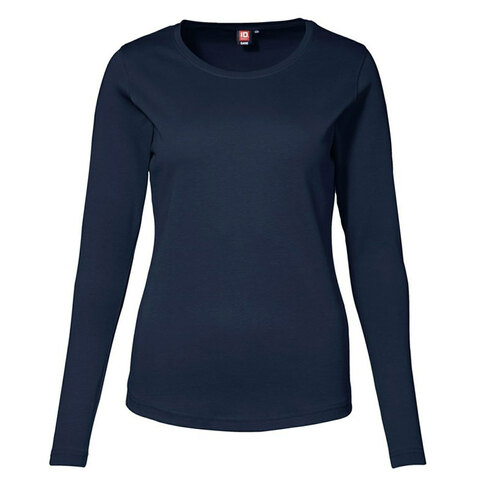 ID Interlock T-shirt Dame - Langærmet-Navy