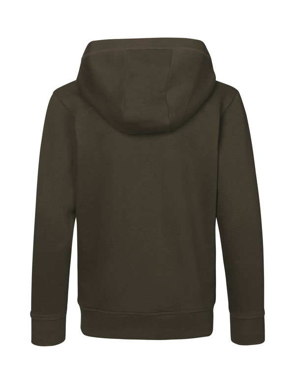 ID CORE full zip hoddie, børn-Flaskegrøn