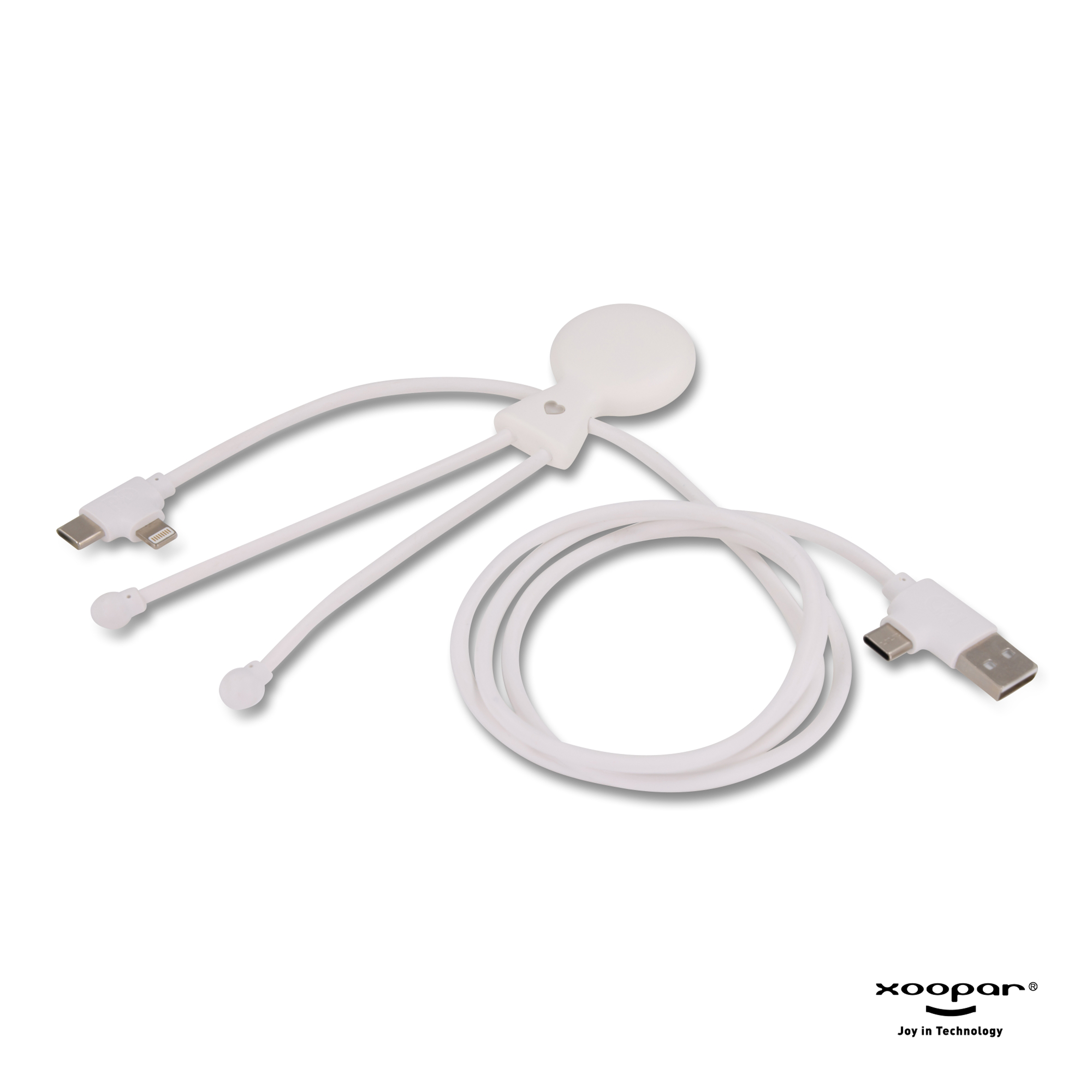 Xoopar Mr. Bio Long Power Delivery Cable - rPet-Hvid