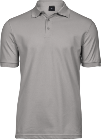 TEE JAYS Luxury Stretch Polo, Økologisk, herre-Lysegrå