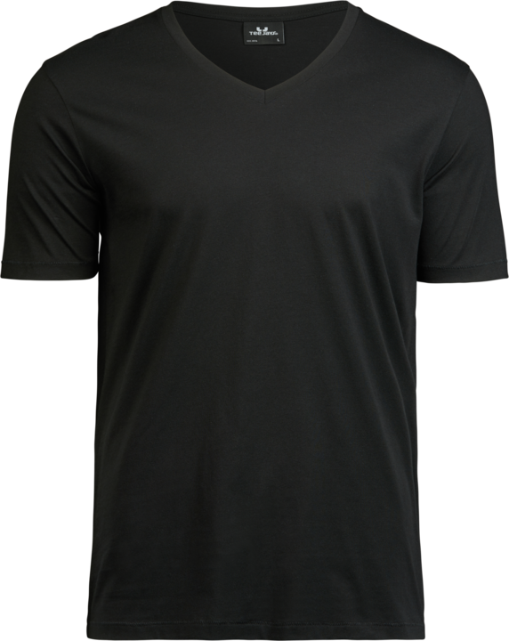 TEE JAYS luxury v-neck t-shirt-Sort